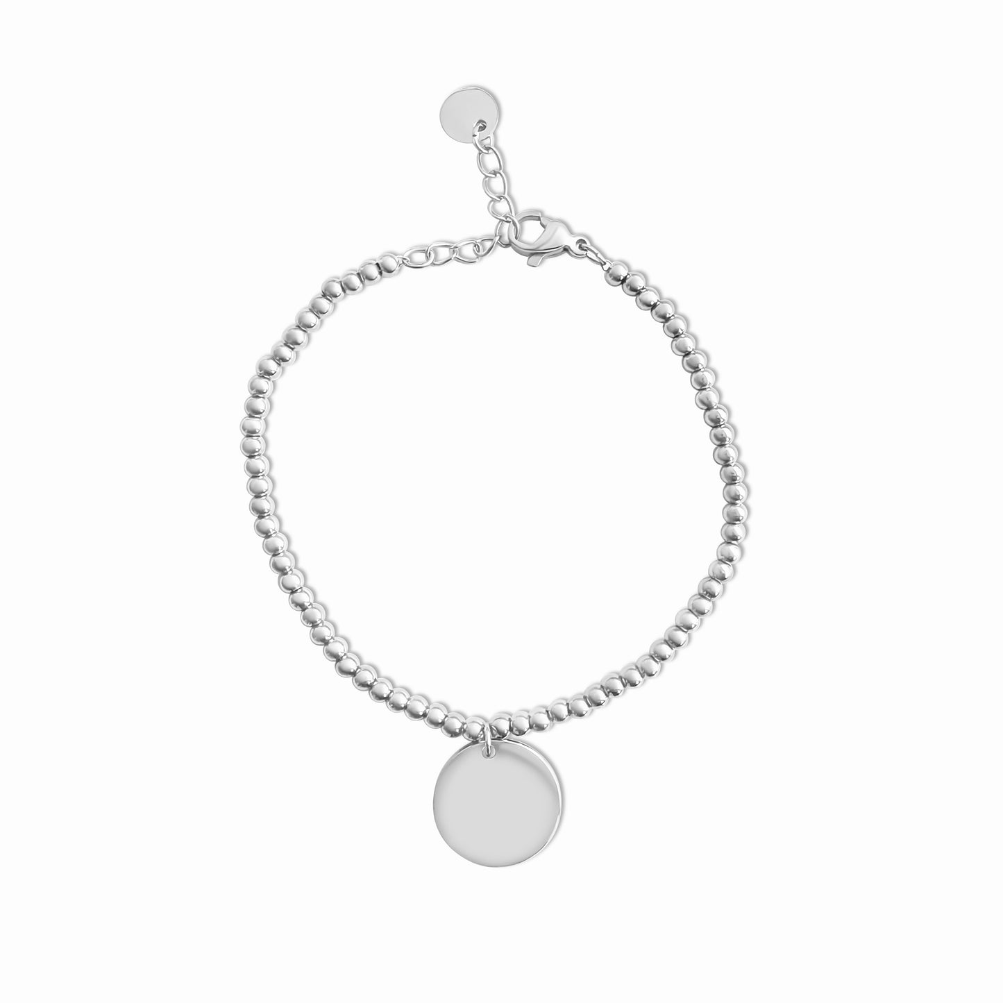 Engraved coin bracelet