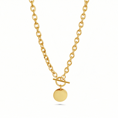Engraved Coin necklace