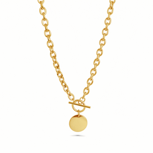 Engraved Coin necklace