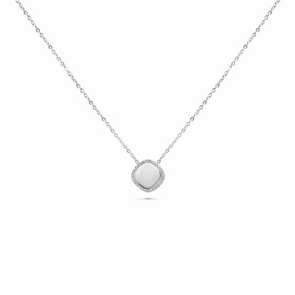 Engraved necklace with charm