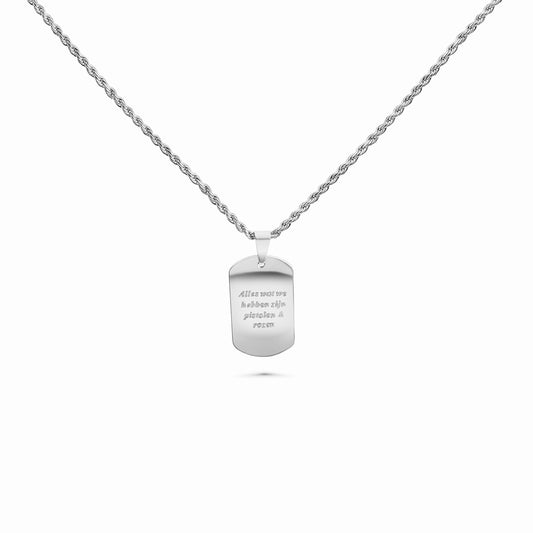 PISTOLEN & ROZEN KETTING ZILVER