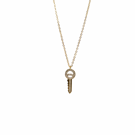 SPARKLE LOVE KEY NECKLACE