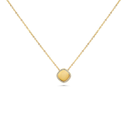Engraved necklace with charm