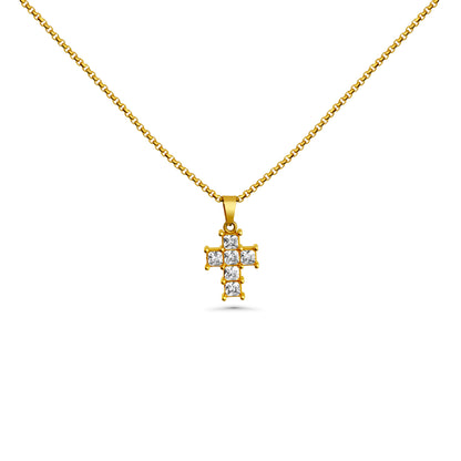 DIAMOND CROSS CANAL NECKLACE