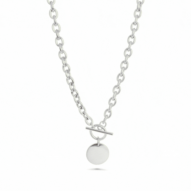 Engraved Coin necklace