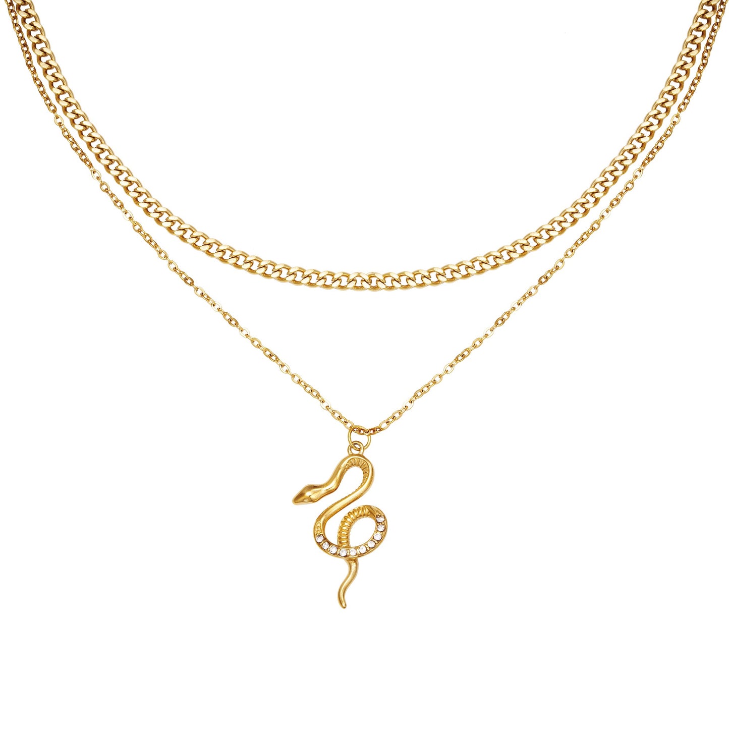 DOUBLE SNAKE NECKLACE